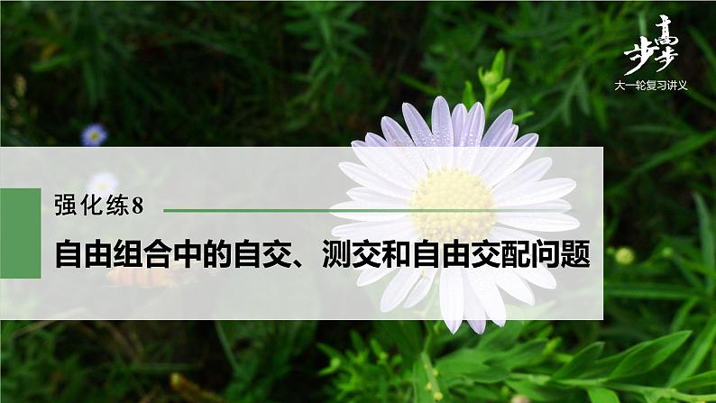 高中生物2022年高考生物一轮复习 第5单元 强化练8　自由组合中的自交、测交和自由交配问题课件PPT第1页