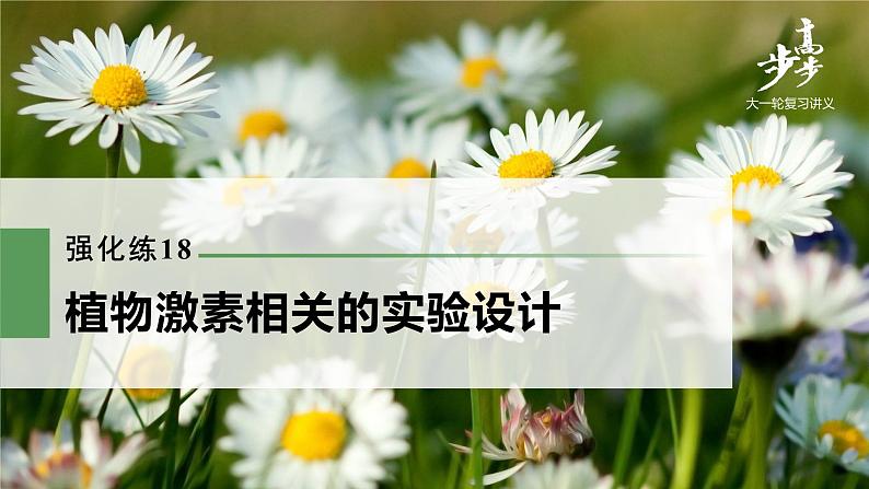 高中生物2022年高考生物一轮复习 第8单元 强化练18　植物激素相关的实验设计课件PPT第1页