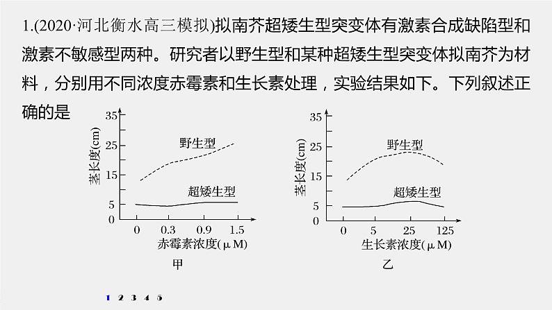 高中生物2022年高考生物一轮复习 第8单元 强化练18　植物激素相关的实验设计课件PPT第2页