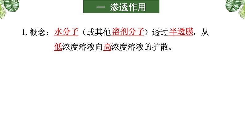 高中生物专题03 细胞的物质输入和输出-2021年高考备考生物一轮复习课件第5页