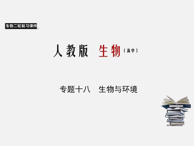 高中生物专题18 生物与环境-2020年高考备考生物二轮复习课件第1页