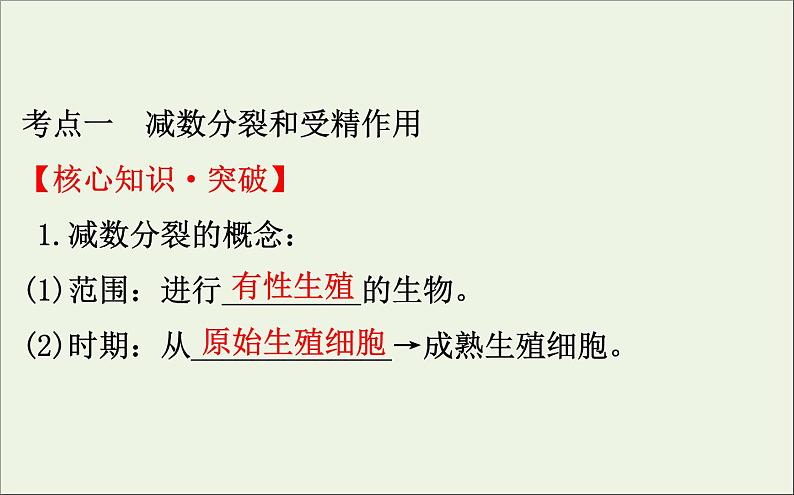 高中生物2020届高考生物一轮复习4.2细胞的减数分裂及受精作用课件04