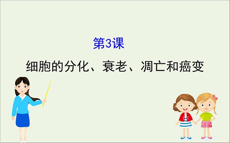 高中生物2020届高考生物一轮复习4.3细胞的分化衰老凋亡和癌变课件01