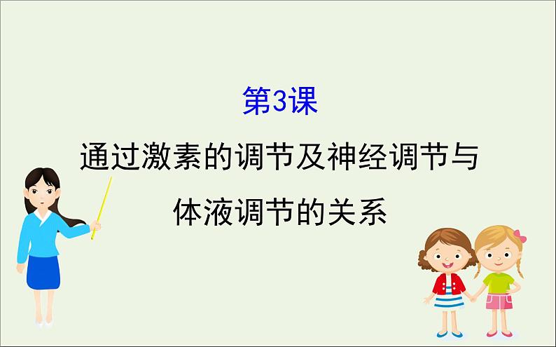 高中生物2020届高考生物一轮复习8.3通过激素的调节及神经调节与体液调节的关系课件第1页