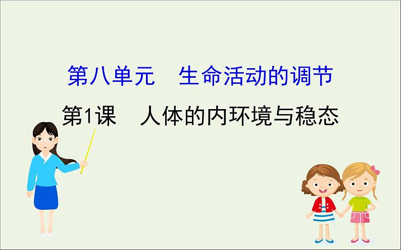 高中生物2020届高考生物一轮复习8.1人体的内环境与稳态课件第1页