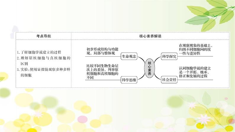 高中生物2022届新教材一轮复习人教版 第一单元 第1课 走 近 ϸ 胞 课件第2页