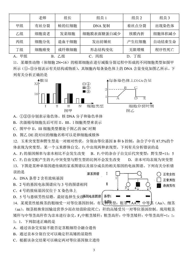 生物试卷第3页