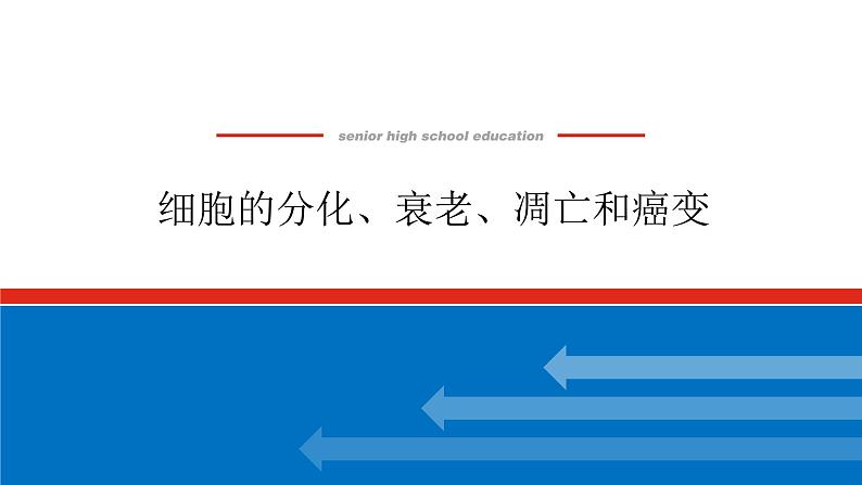 2023高考生物(统考版)复习课件 必修①第四单元3细胞的分化、衰老、凋亡和癌变第1页