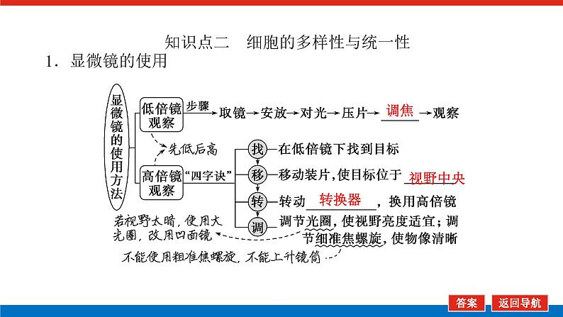 2023高考生物(统考版)复习课件 必修①第一单元1借助显微镜 走近细胞07