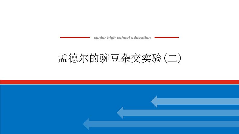 2023高考生物(统考版)复习课件 必修②第一单元2孟德尔的豌豆杂交实验(二)第1页