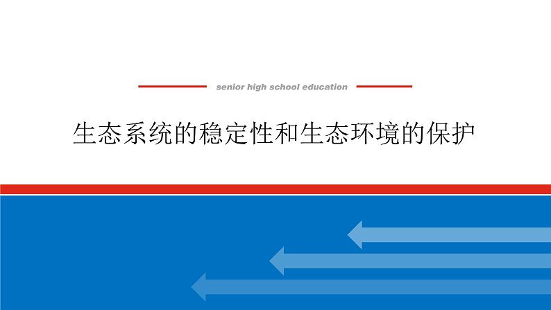 2023高考生物(统考版)复习课件 必修③第四单元3生态系统的稳定性和生态环境的保护第1页