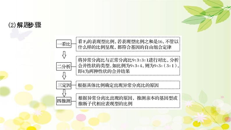 高中生物2022届新教材一轮复习人教版 核心素养微专题之科学思维（四）自由组合定律的遗传特例分析 课件第8页