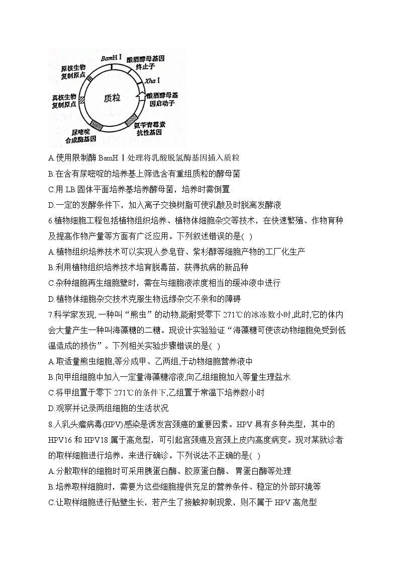 【配套新教材】2023届高考生物学二轮复习 专项练（8）现代生物科技专题第2页