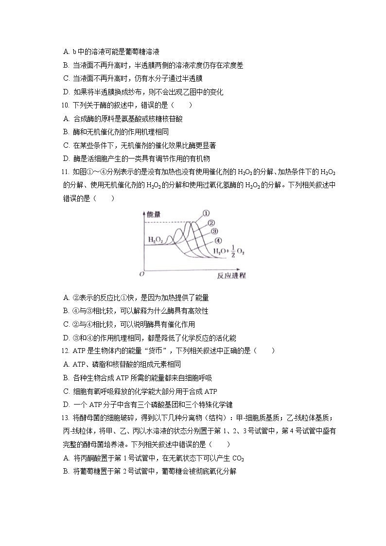 2021-2022学年安徽省池州市高一（上）期末生物试卷（含答案解析）第3页