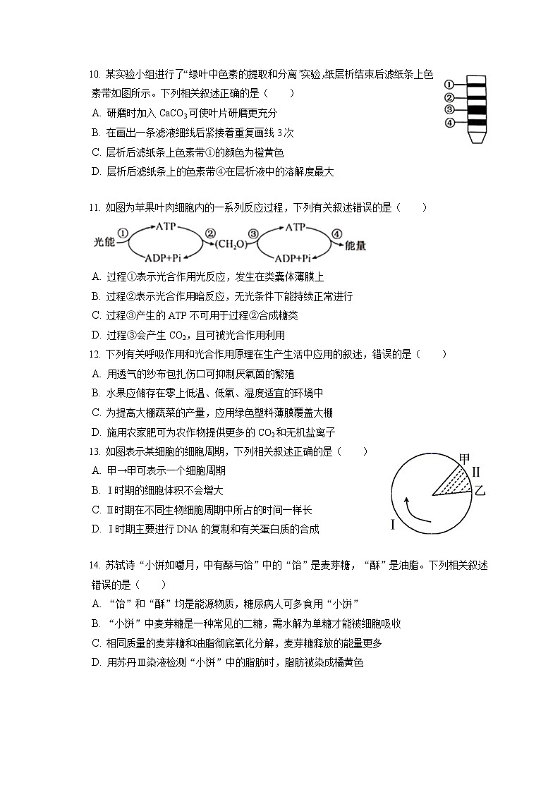 2021-2022学年河北省沧州市高一（上）期末生物试卷（含答案解析）第3页