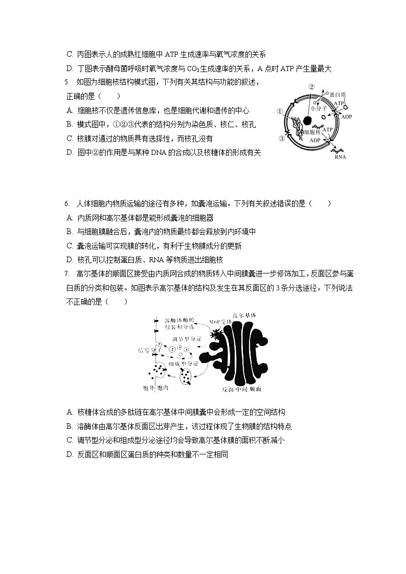 2021-2022学年山西省忻州市高一（上）期末生物试卷（含答案解析）02