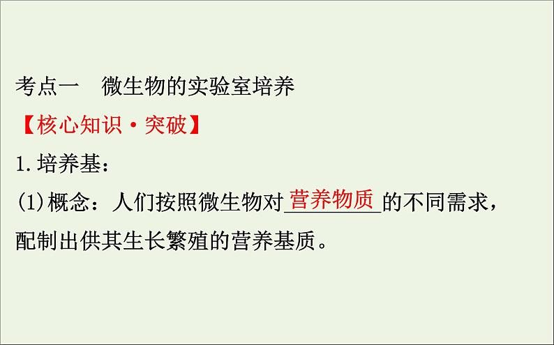 高中生物2020届高考生物一轮复习1.2微生物的培养与应用课件选修04