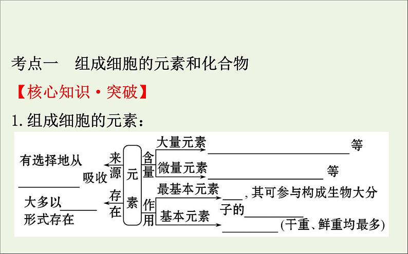 高中生物2020届高考生物一轮复习1.2细胞中的元素和化合物课件04