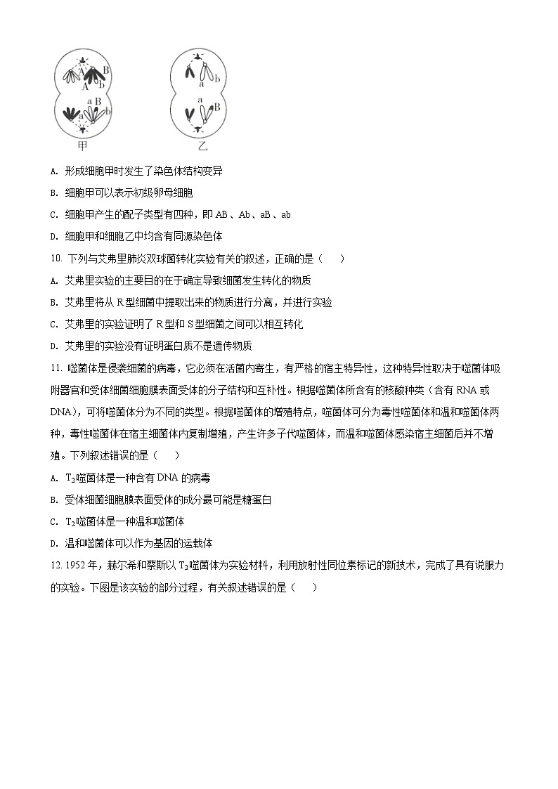 2022濮阳高二上学期期末生物试题含解析03