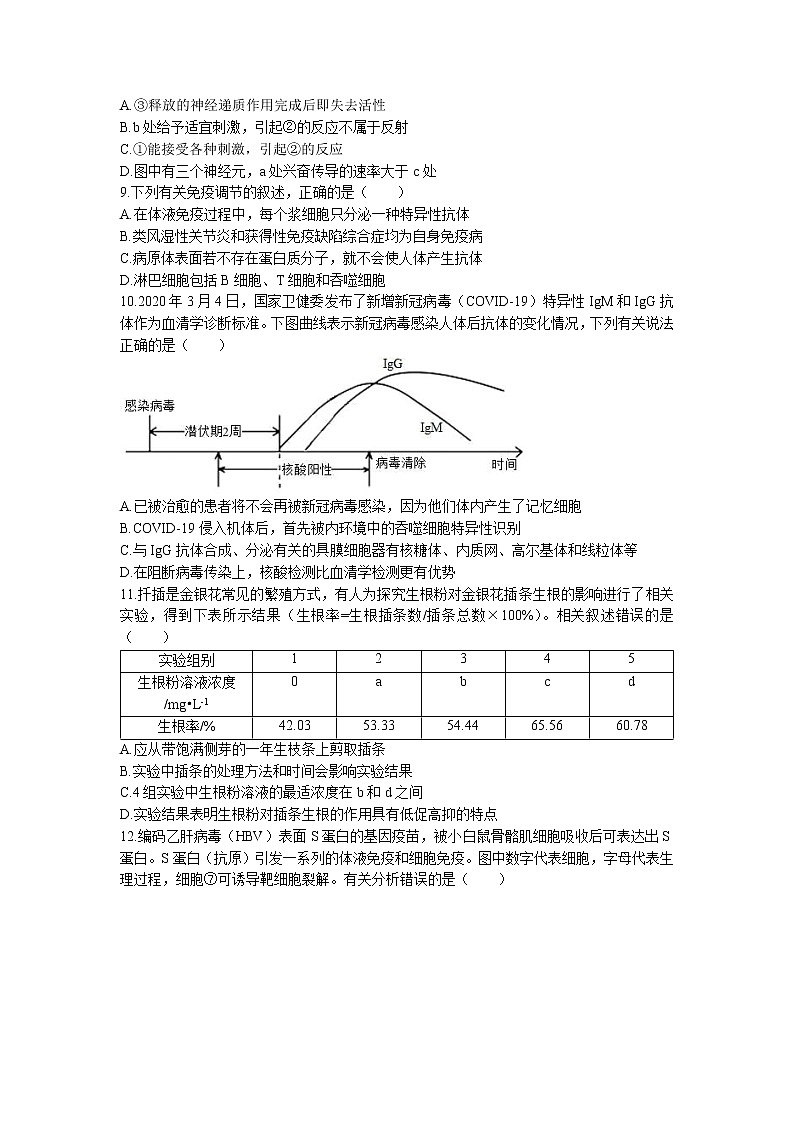 辽宁省葫芦岛市四校2022-2023学年高二上学期期中联考生物试题（含答案）03