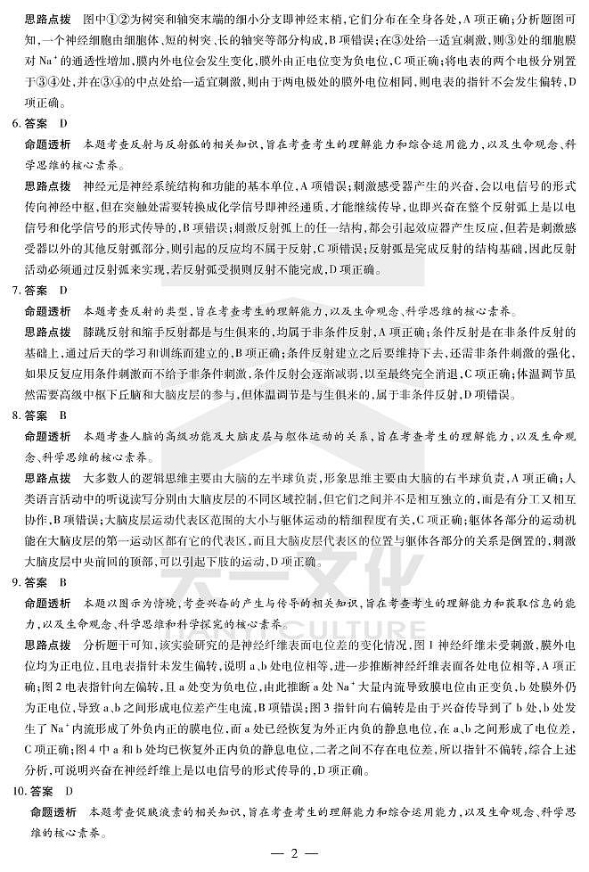 2023河南省天一大联考高二12月阶段性测试二生物试题PDF版含答案02