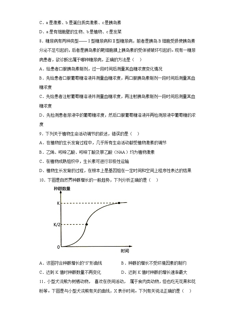 2023青岛二中高二上学期12月月考生物试题含答案03