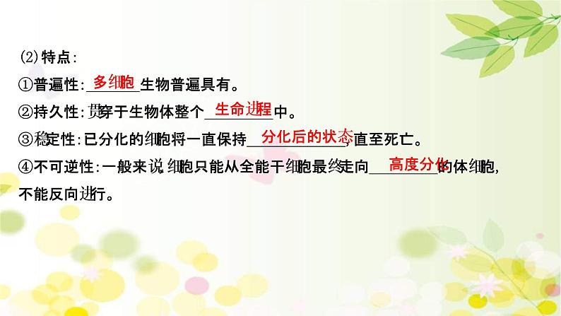 (新高考)高考生物一轮复习课件第四单元第3课细胞的分化、衰老、凋亡和癌变(含解析)第5页