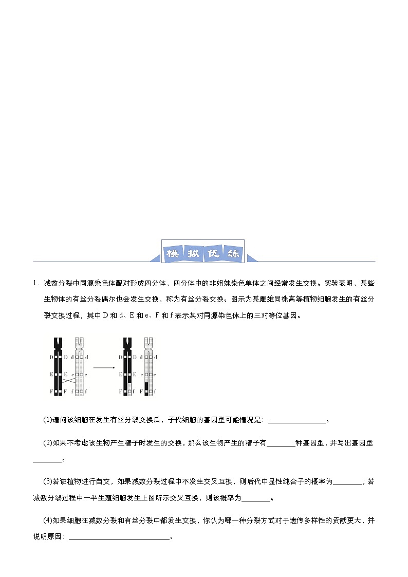 （新高考）高考生物三轮冲刺大题优练5遗传的细胞基础与分子基础、生物变异与育种(2份打包，解析版+原卷版，可预览)03
