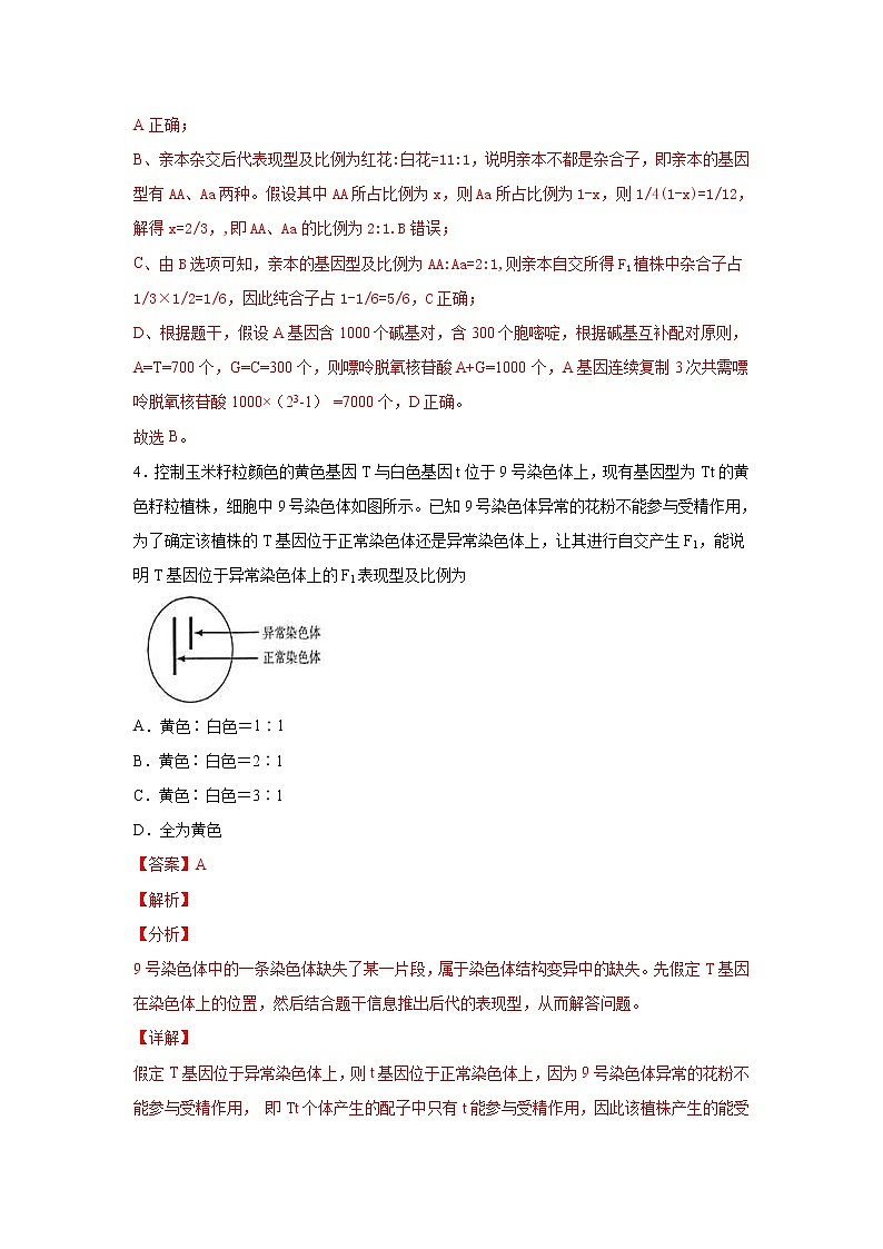 (新高考)高考生物二轮复习考点精讲练习8孟德尔遗传规律(含解析)第3页