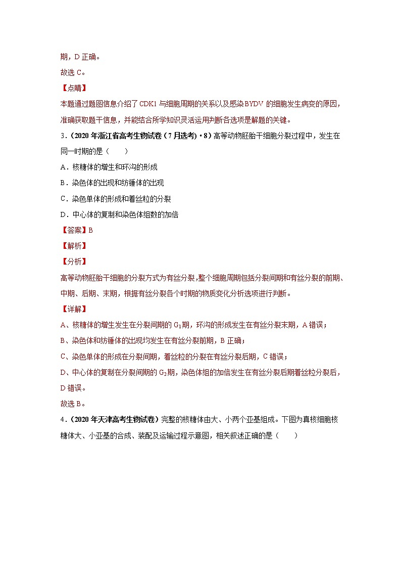 (新高考)高考生物二轮复习考点精讲练习7细胞的生命历程(含解析)03