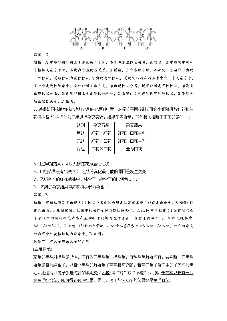 (新高考)2023年高考生物一轮复习讲义第5单元第2课时基因分离定律重点题型突破(含解析)02