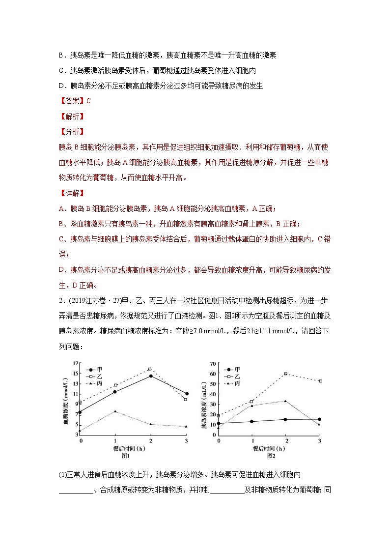 (新高考)高考生物二轮复习易错点12体液调节（含解析）第3页