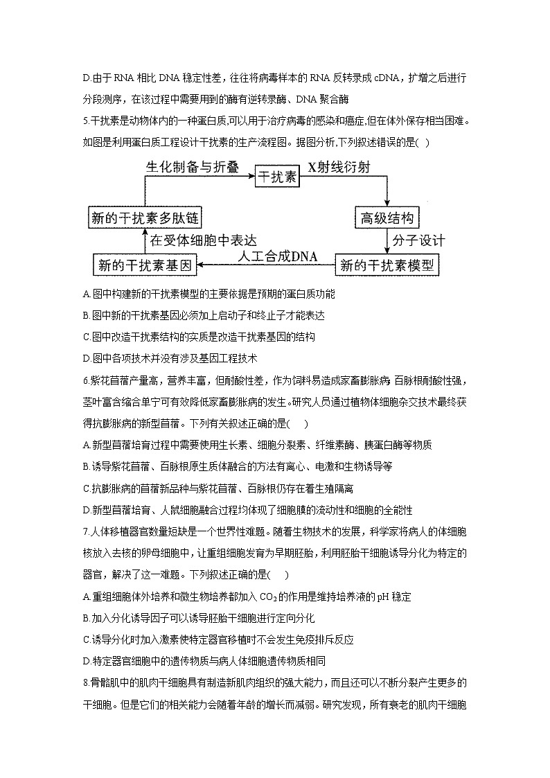 (新高考)2022届高考生物二轮复习专题综合练（十）：现代生物科技（有解析）第2页