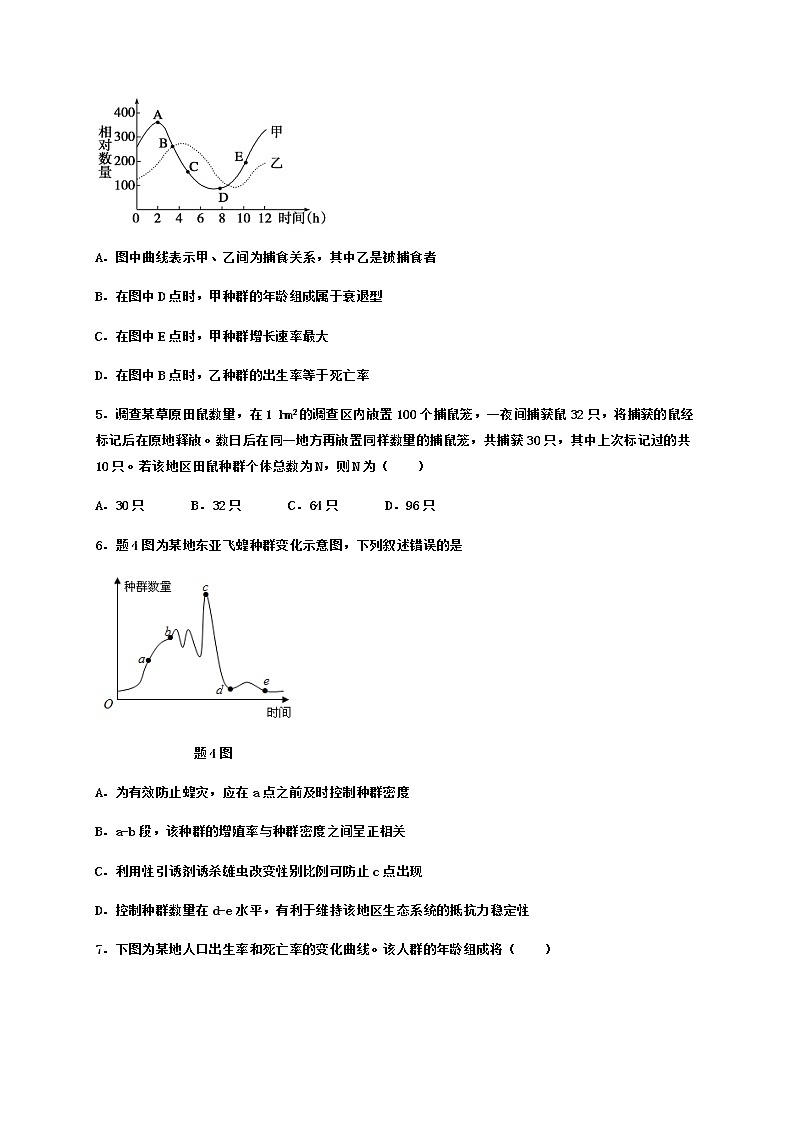 【期末备考练习】人教版(2019)  生物高二期末-期末考试备考练习3 （人教版(2019)选择性必修二 1-2章 ）第2页
