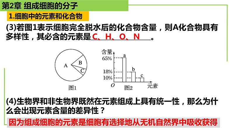 【期末精讲课件】人教版(2019) 生物必修1高一备考复习课件-第2章 组成细胞的分子第7页