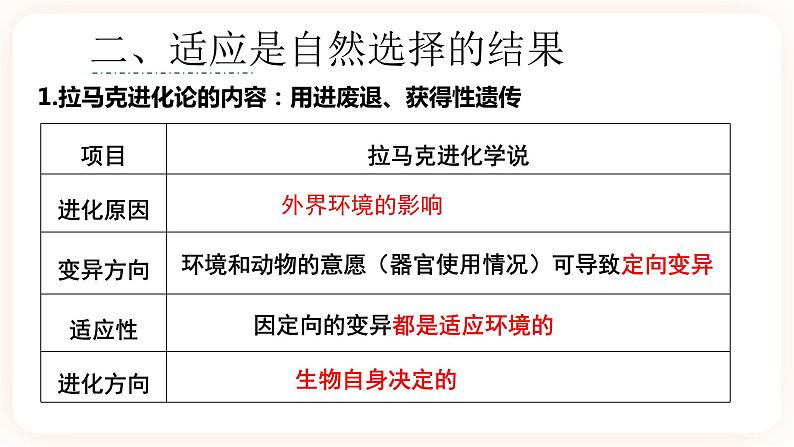 6.2 自然选择与适应的形成 课件08