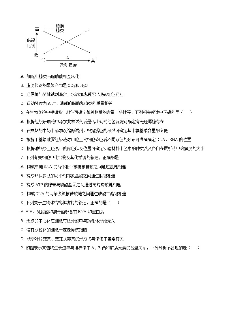 精品解析：甘肃省武威六中2022-2023学年高三上学期第三次过关考试生物试题（原卷版）第2页