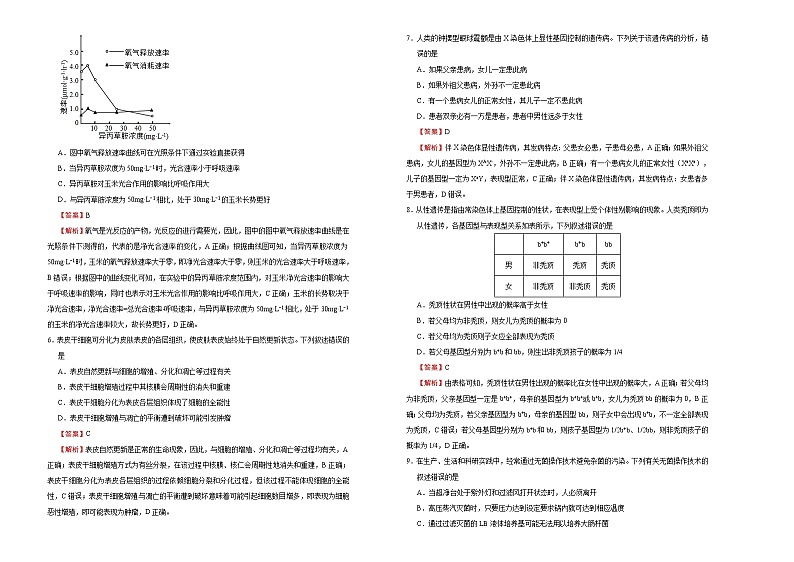 （新高考）高考考前冲刺卷生物（八）(解析版)第2页