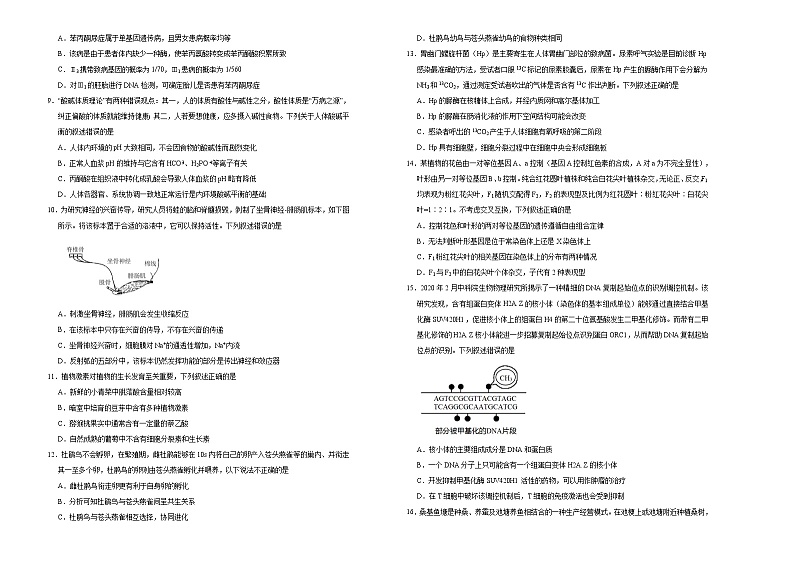 （新高考）高考考前冲刺卷生物（二）(原卷版)第2页