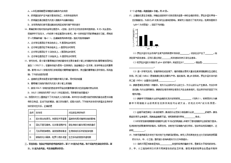（新高考）高考考前冲刺卷生物（三）(原卷版)第3页