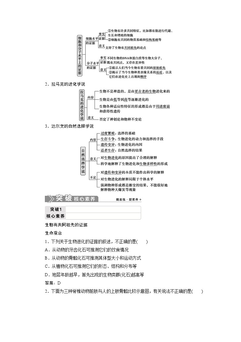 (新高考)高考生物一轮复习学案第22讲生物的进化(含解析)第2页