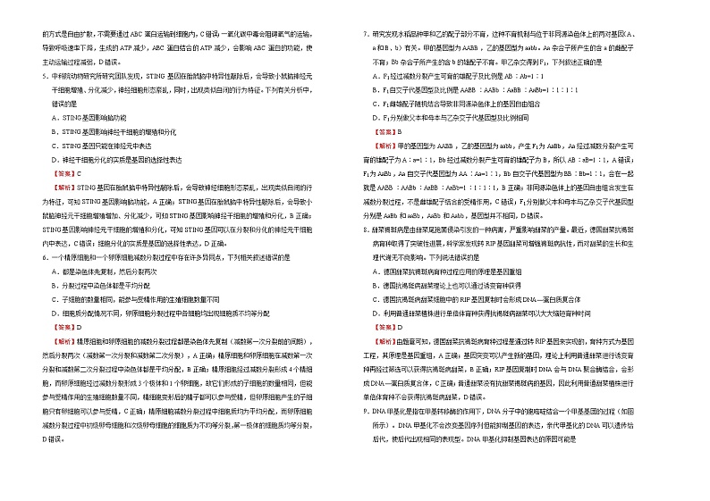 （新高考）高三生物4月月考卷 生物（A卷）(解析版) 第2页