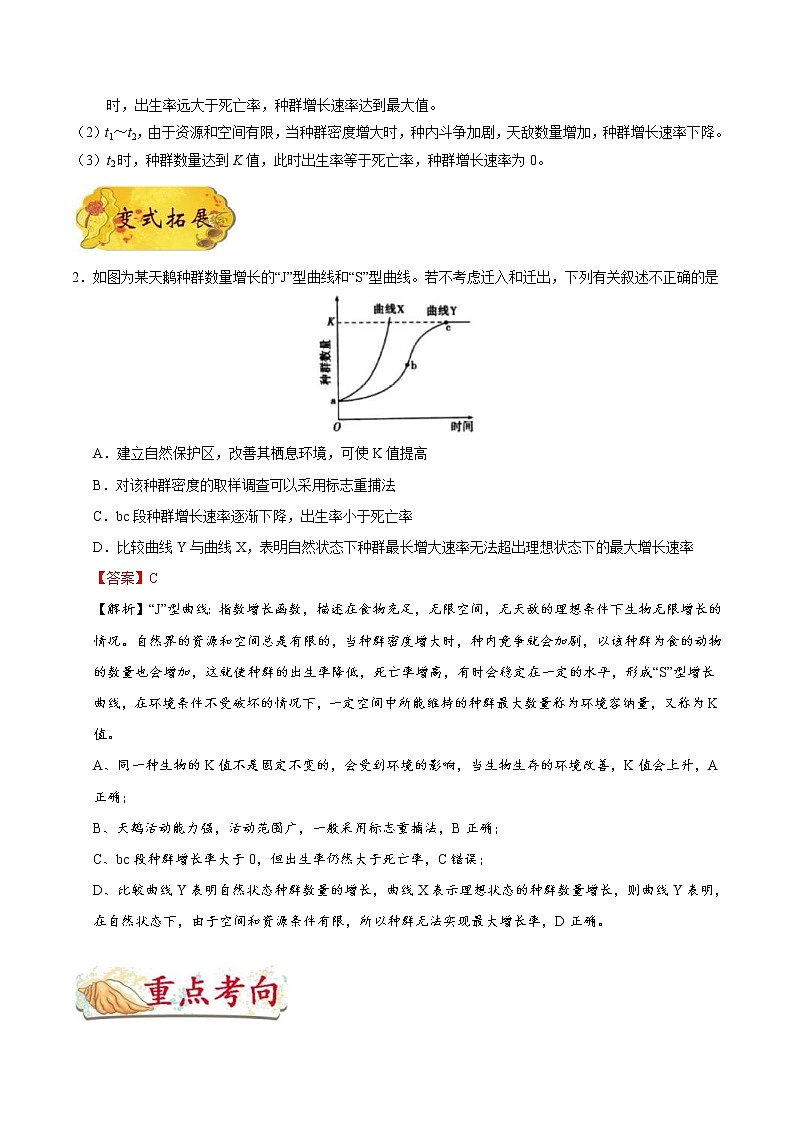 高考生物一轮复习考点一遍过考点59 种群数量的变化(含解析)第3页