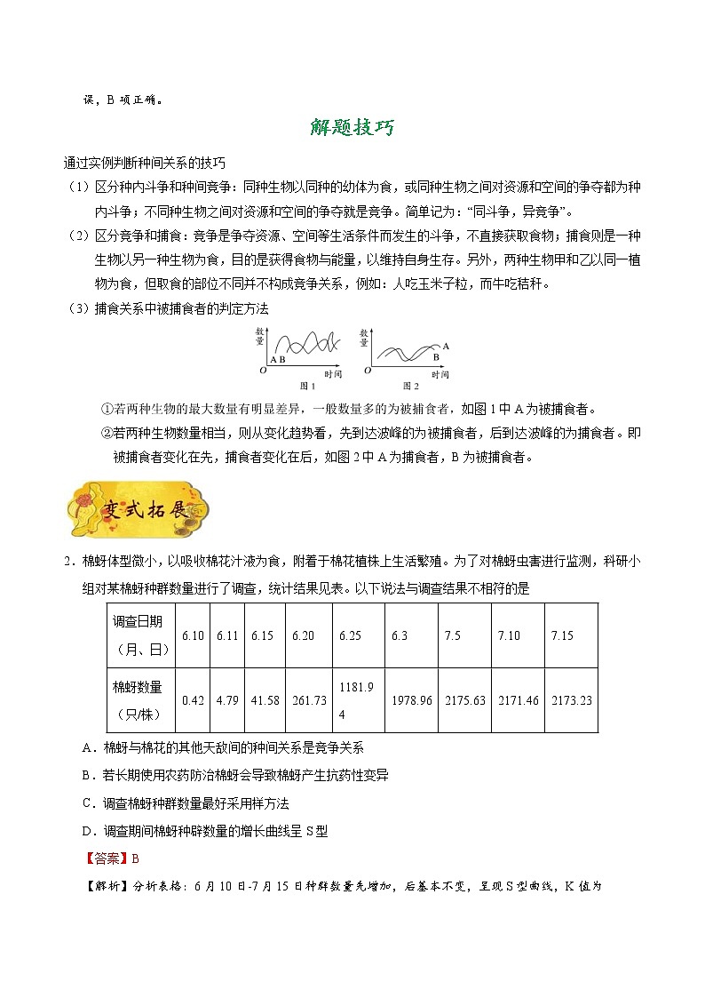高考生物一轮复习考点一遍过考点60 群落的结构(含解析)第3页
