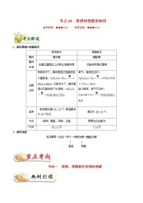 高考生物一轮复习考点一遍过考点68 果酒和果醋的制作(含解析)