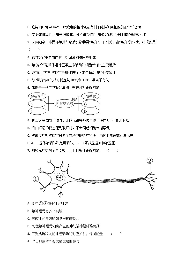 2022-2023学年山东省聊城市二中高二上学期第一次月考生物试题含解析第2页