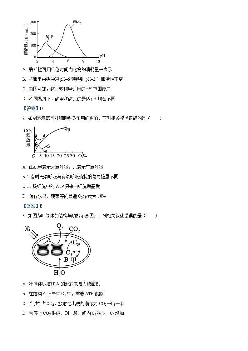 2022合肥六中高一上学期期末考试生物试题含答案第3页