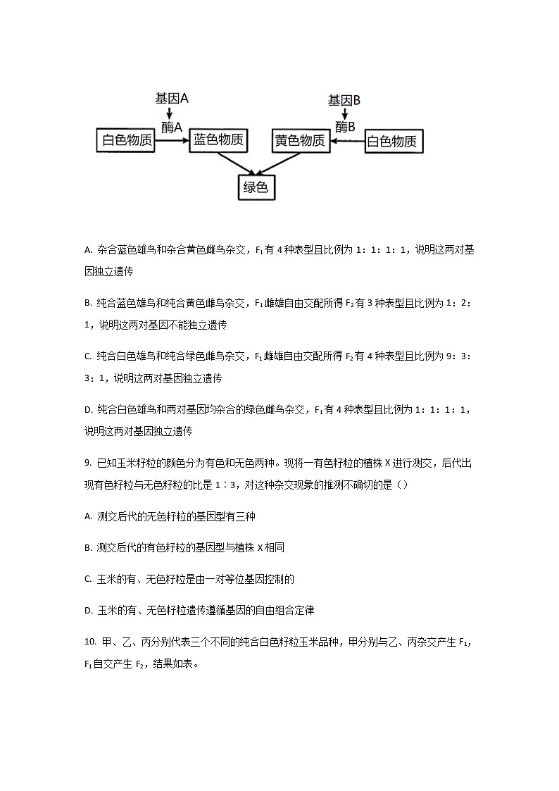2021-2022学年新疆石河子第一中学高一下学期5月月考生物试卷含答案03