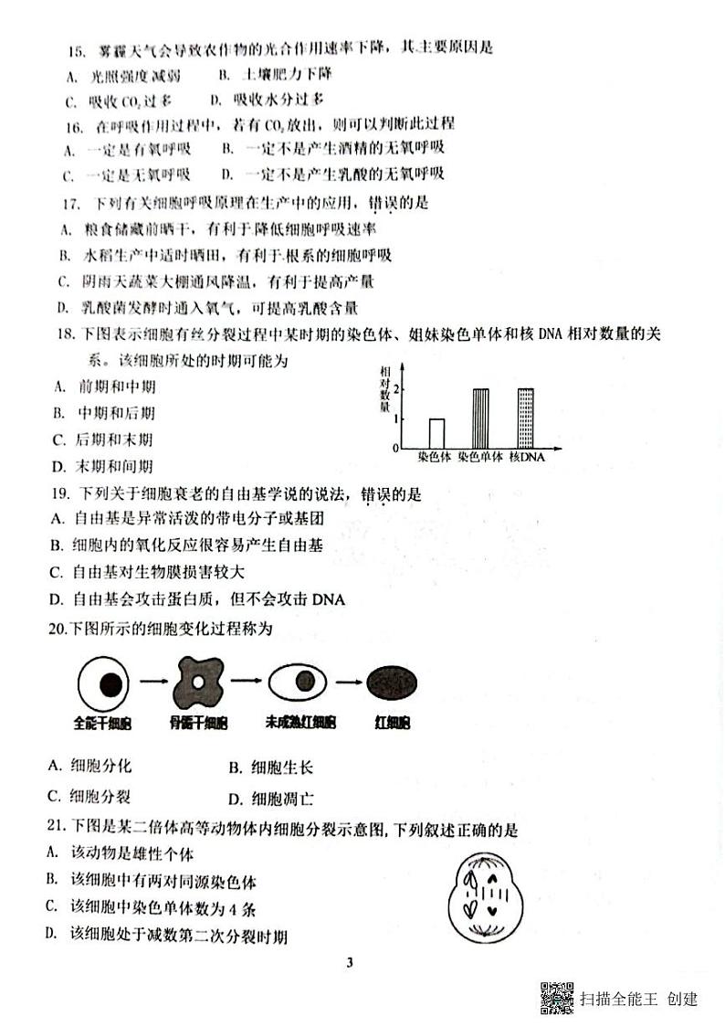 2022-2023学年江苏省徐州市铜山区高二上学期期中考试生物试题PDF版含答案03