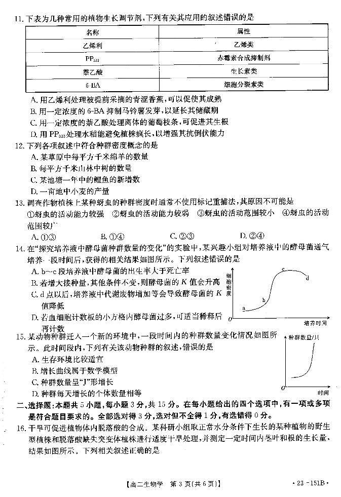 辽宁省凌源市2022-2023学年高二11月月考生物PDF版试题第3页